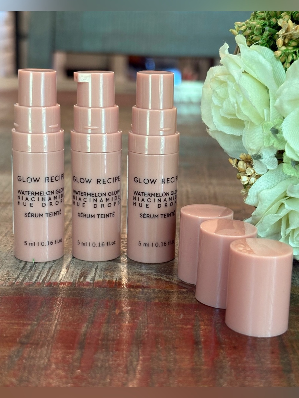 NEW Glow Recipe WATERMELON Niacinamide HUE DROPS Tinted SERUM Trio in SUN 🌞 GLOW
